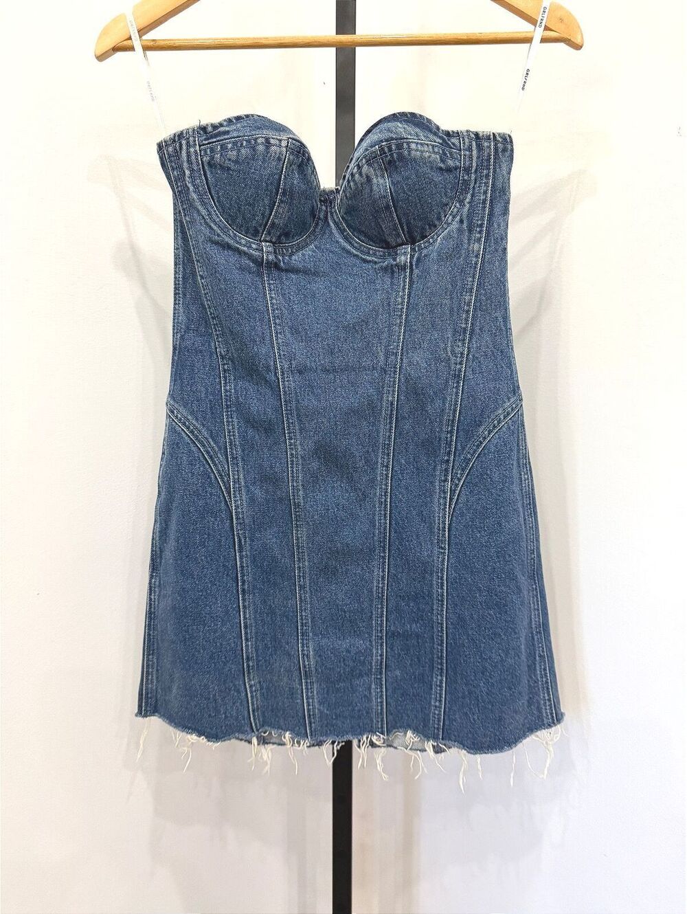 GRLFRND Kristin Denim Mini Dress Size S